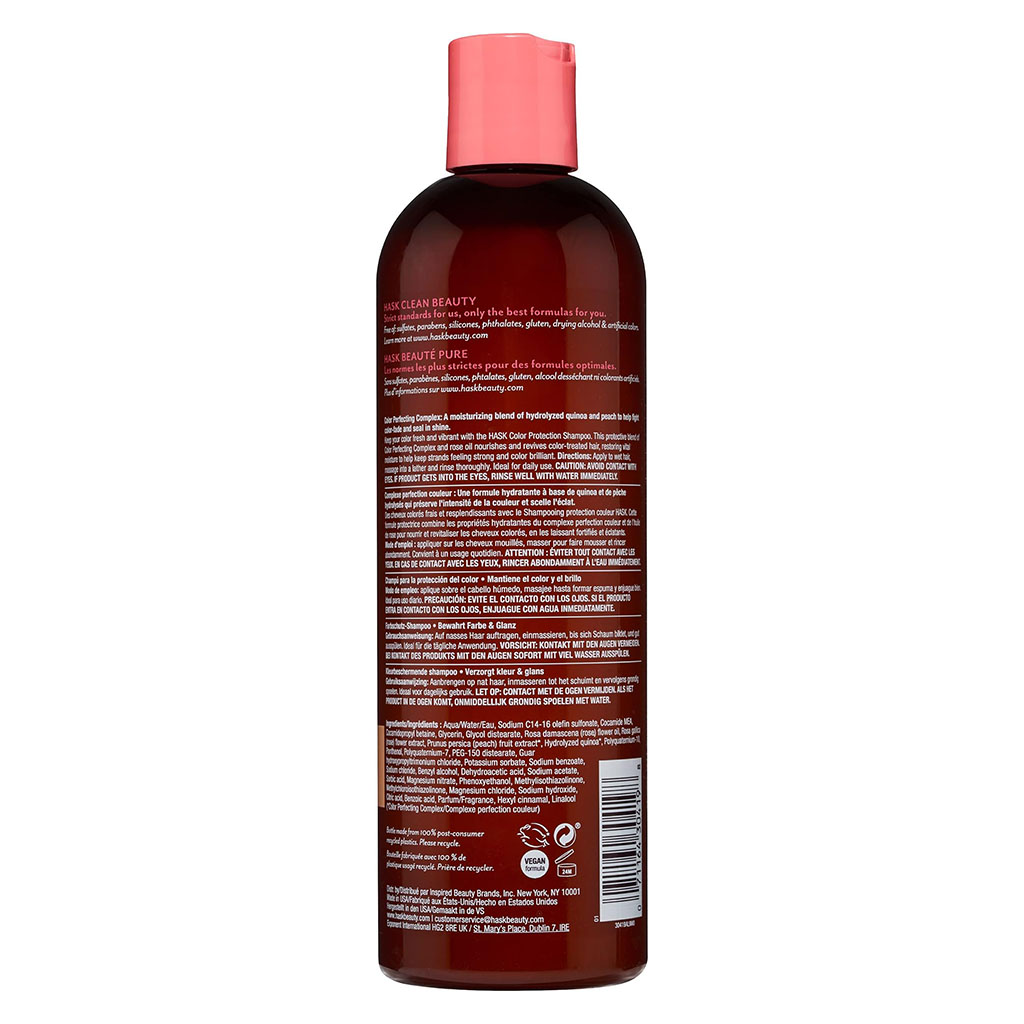 Hask Color Care Hair Shampoo With Rose Oil & Peach 355ml