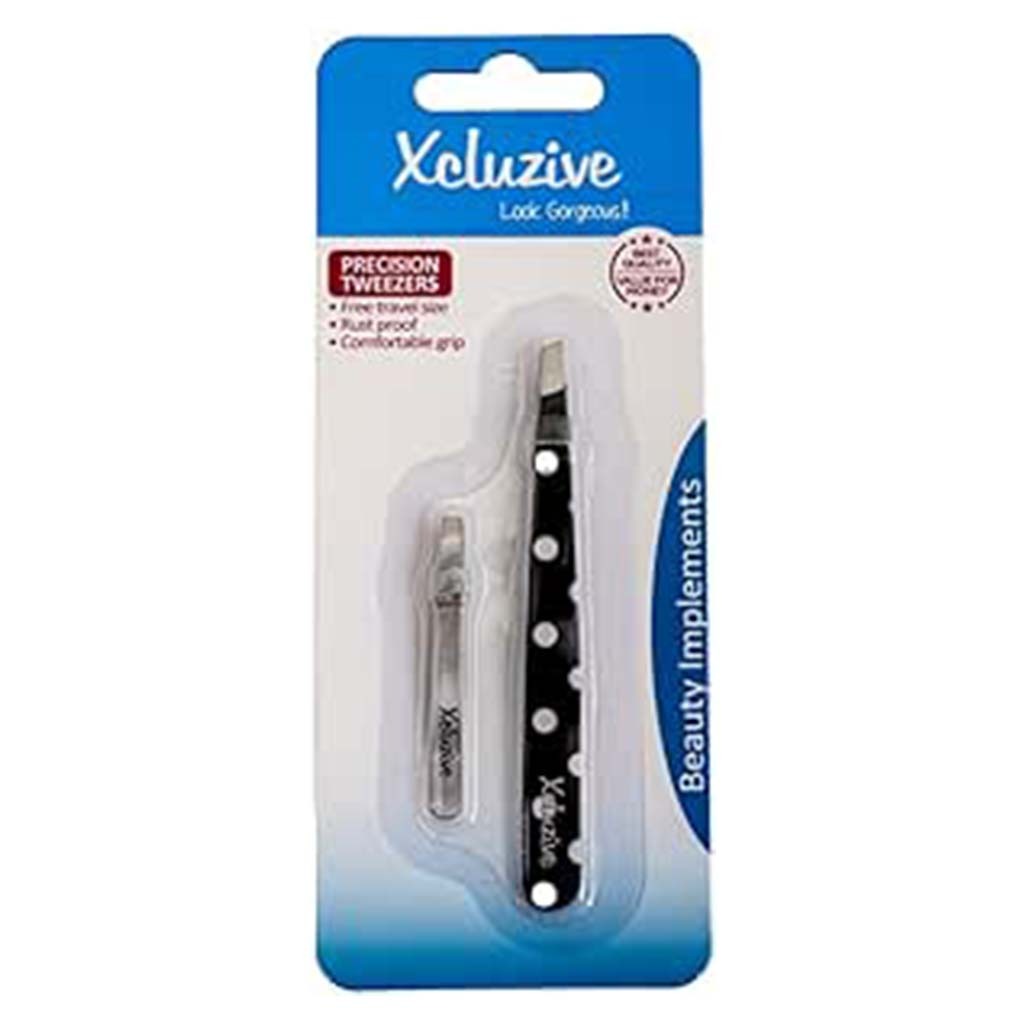 Xcluzive Precision Tweezers With PVC Sleeve - Assorted Colors, Pack of 1's