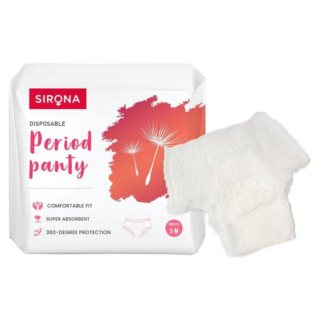 Sirona Disposable Period Panties, Size Small - Medium, Pack of 5’s