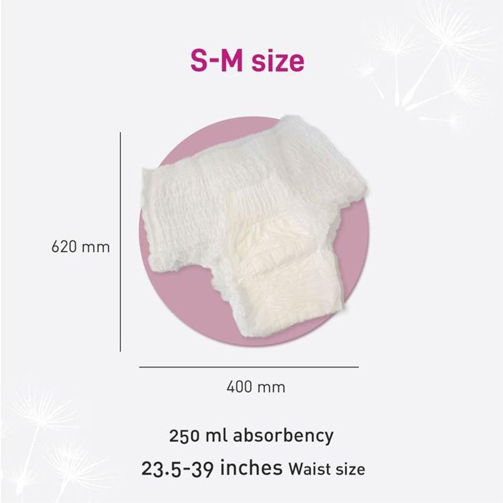 Sirona Disposable Period Panties, Size Small - Medium, Pack of 5’s