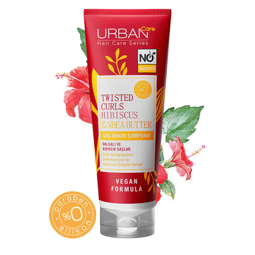 Urban Care Twisted Curls Hibiscus & Shea Butter Hair Care Shampoo For Curly Hair 250ml 