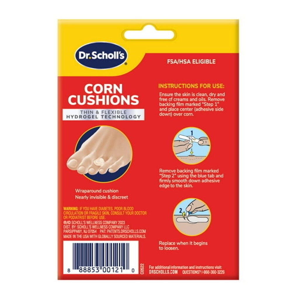 Dr. Scholl's Foot Care Corn Cushions For Immediate Pain Relief, Pack of 6’s 
