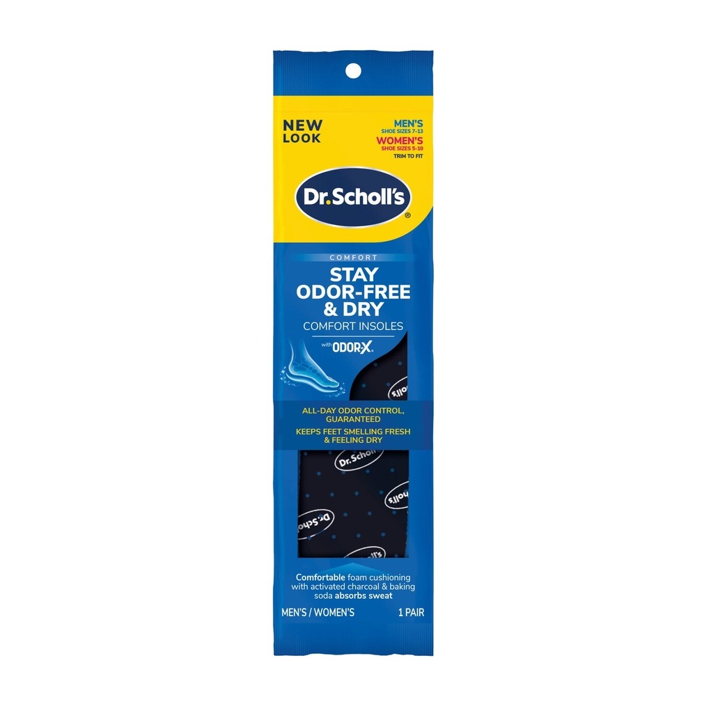 Dr. Scholl's Stay Odor-Free & Dry Comfort Insoles For Men & Women - 1 Pair