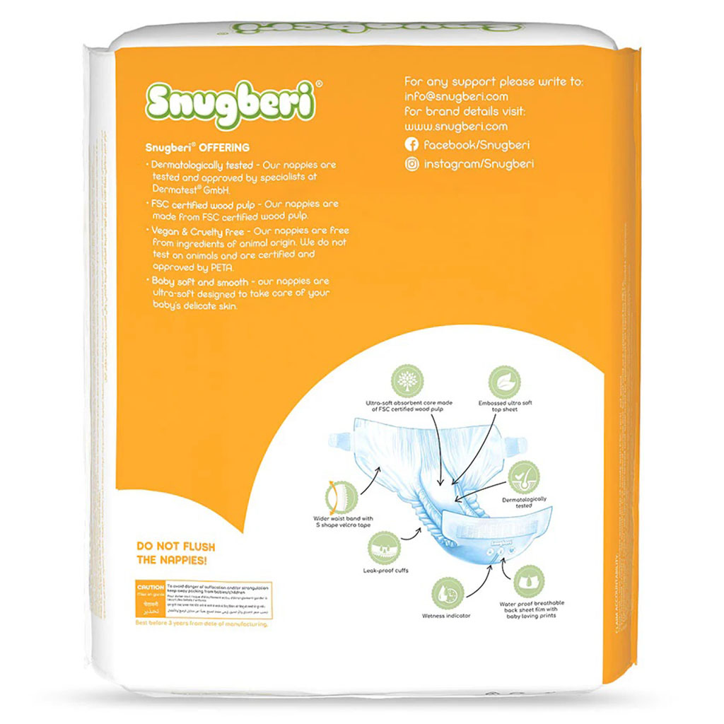 Snugberi Baby Diapers, Size 3, Medium, 6-9Kg, MEGA PACK of 70’s