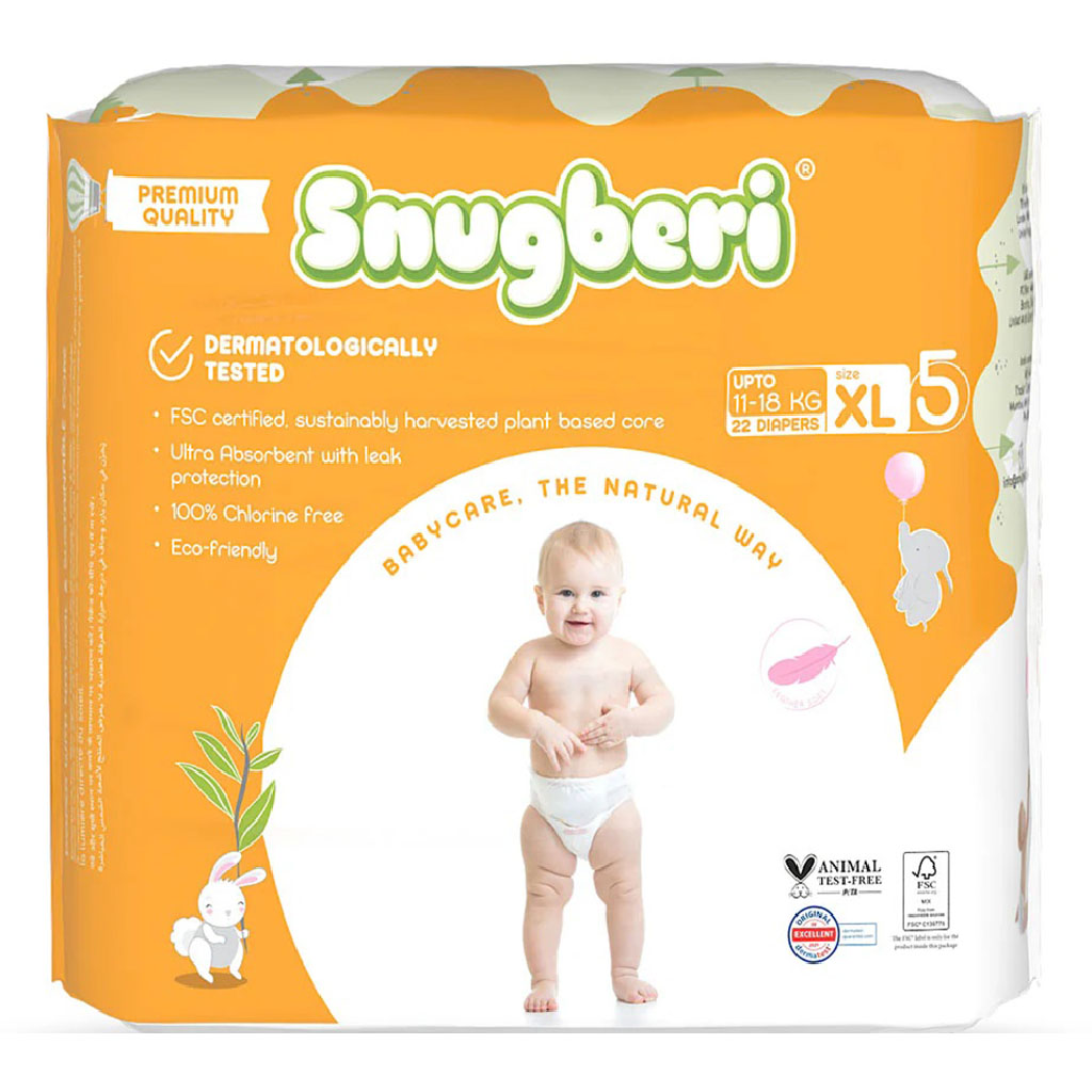 Snugberi Baby Diaper Pants, Size 5, X- Large, 11-18Kg, Pack of 22's