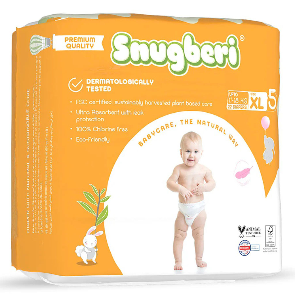 Snugberi Baby Diaper Pants, Size 5, X- Large, 11-18Kg, Pack of 22's