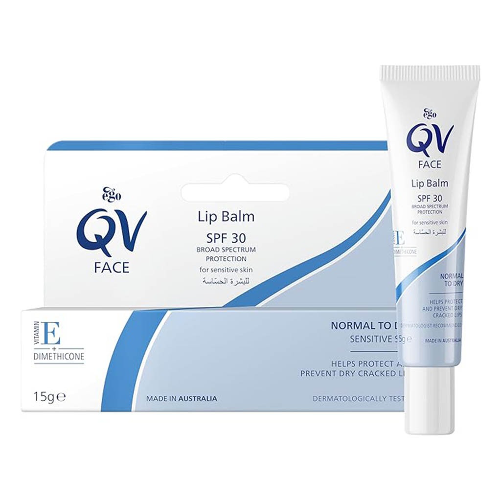 Ego Qv Moisturizing Face Lip Balm With SPF 30 For Sensitive Skin 15g