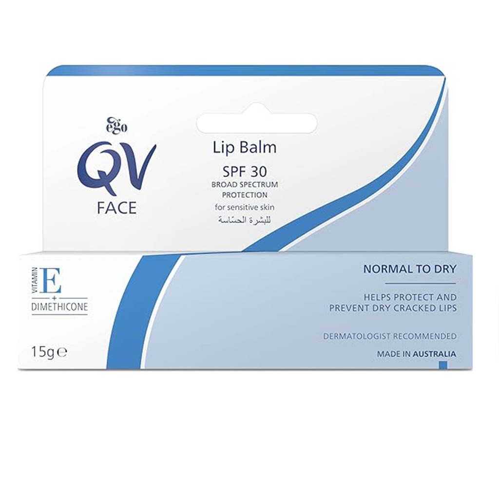 Ego Qv Moisturizing Face Lip Balm With SPF 30 For Sensitive Skin 15g