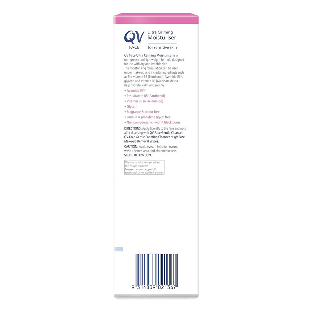 Ego QV Ultra Calming Face Moisturiser For Sensitive Skin 75g 