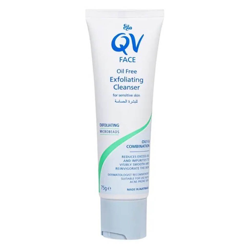 Ego QV Oil Free Exfoliating Face Cleanser For Sensitive Skin 75g 