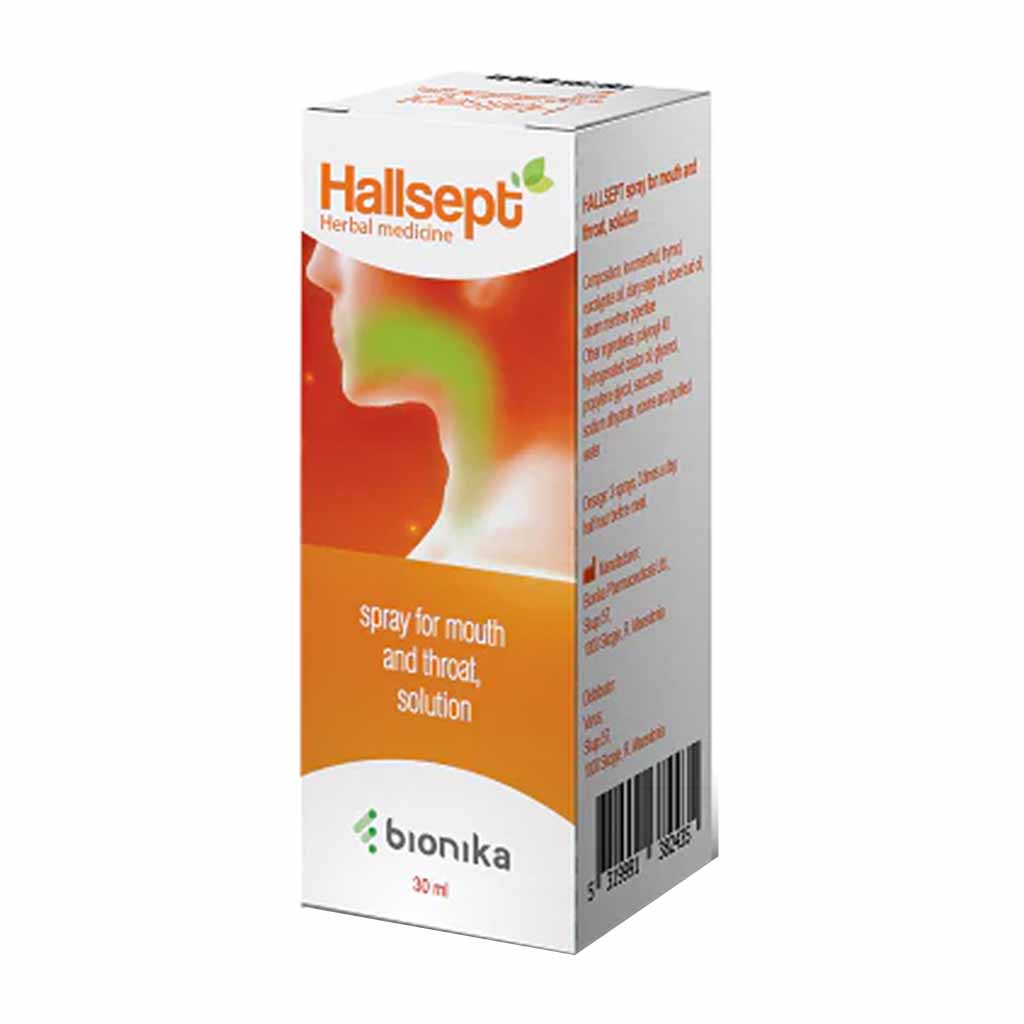 Hallsept Herbal Mouth & Throat Spray For Sore Throat 30ml