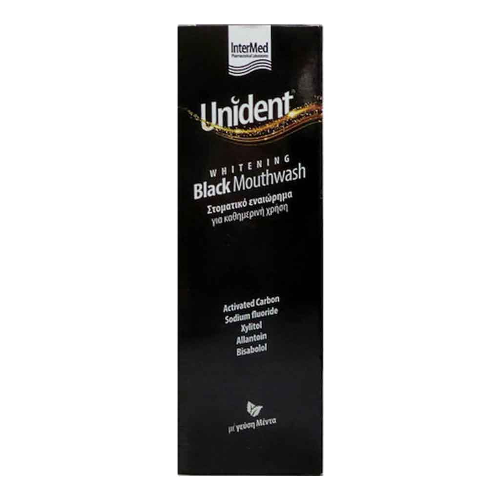 Intermed Unident Whitening Black Mouthwash 250ml