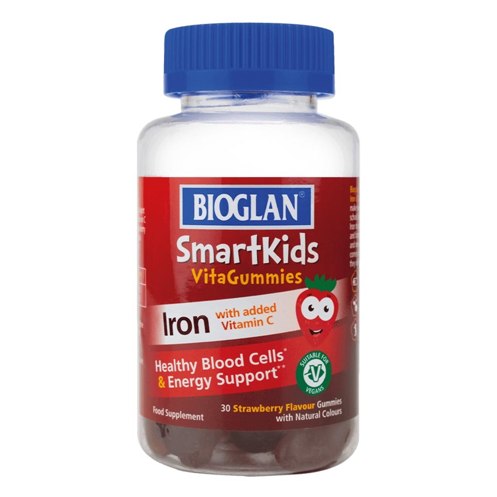 Bioglan SmartKids Iron &Vitamin C Vitagummies - Strawberry Flavor, Pack of 30's