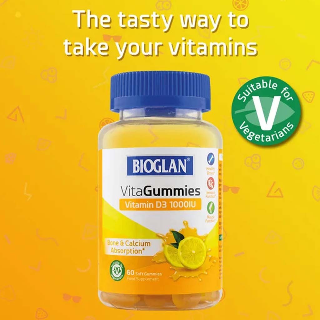 Bioglan Vitamin D3 1000IU Vitagummies, Pack of 60's