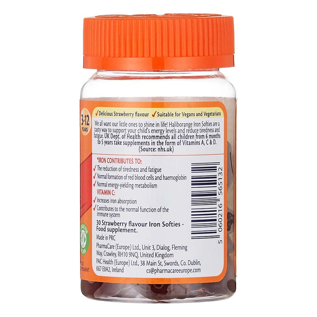Haliborange Kids Iron & Vitamin C Softies - Strawberry Flavour, Pack of 30's