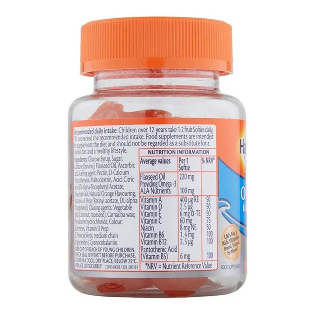 Haliborange Teens Omega-3 & Multivitamins Softies - Orange Flavour, Pack of 30's