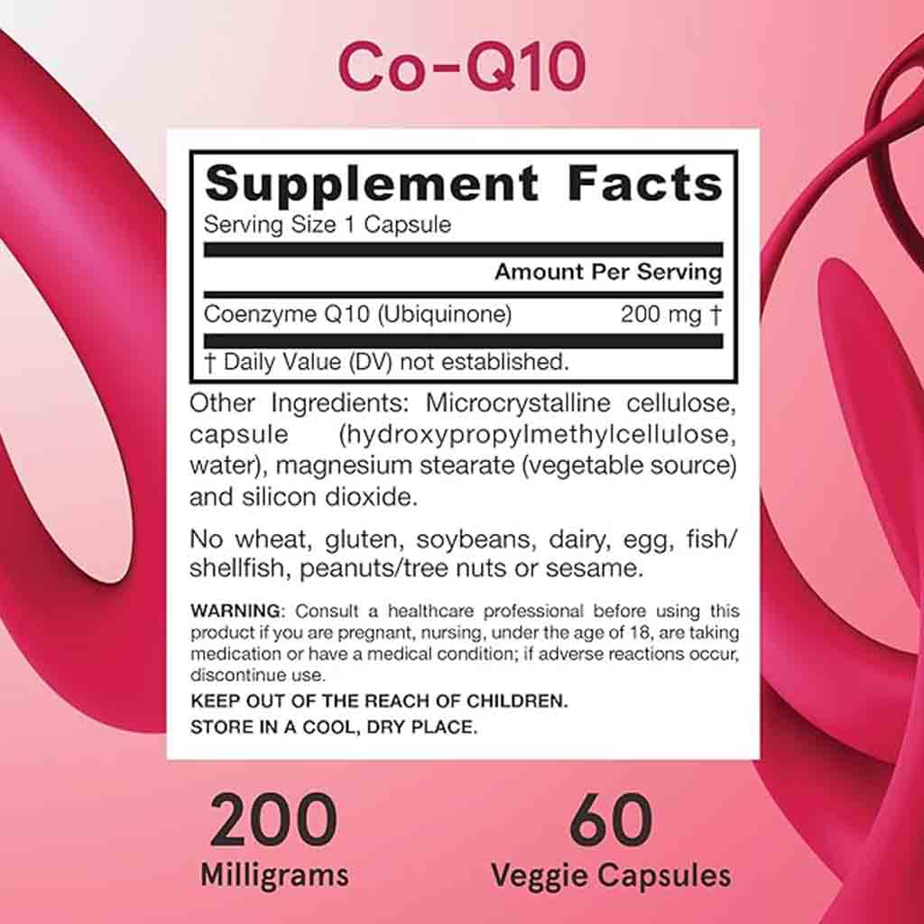 Jarrow Formulas CoQ10 200mg Capsules, Pack of 60's