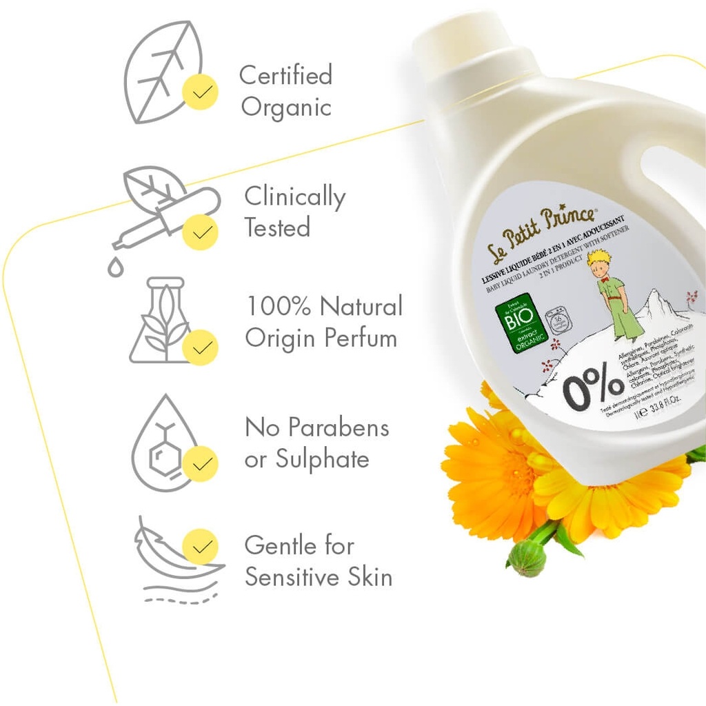 Le Petit Prince Baby 2 in 1 Liquid Detergent and Fabric Softener 1000ml