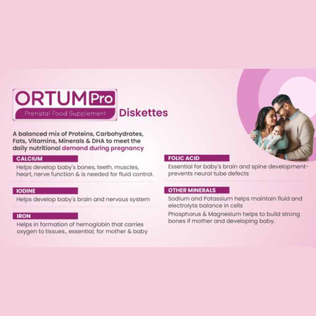 Siddhayu Ortum Pro Diskettes Prenatal Food Supplement, Pack of 30’s