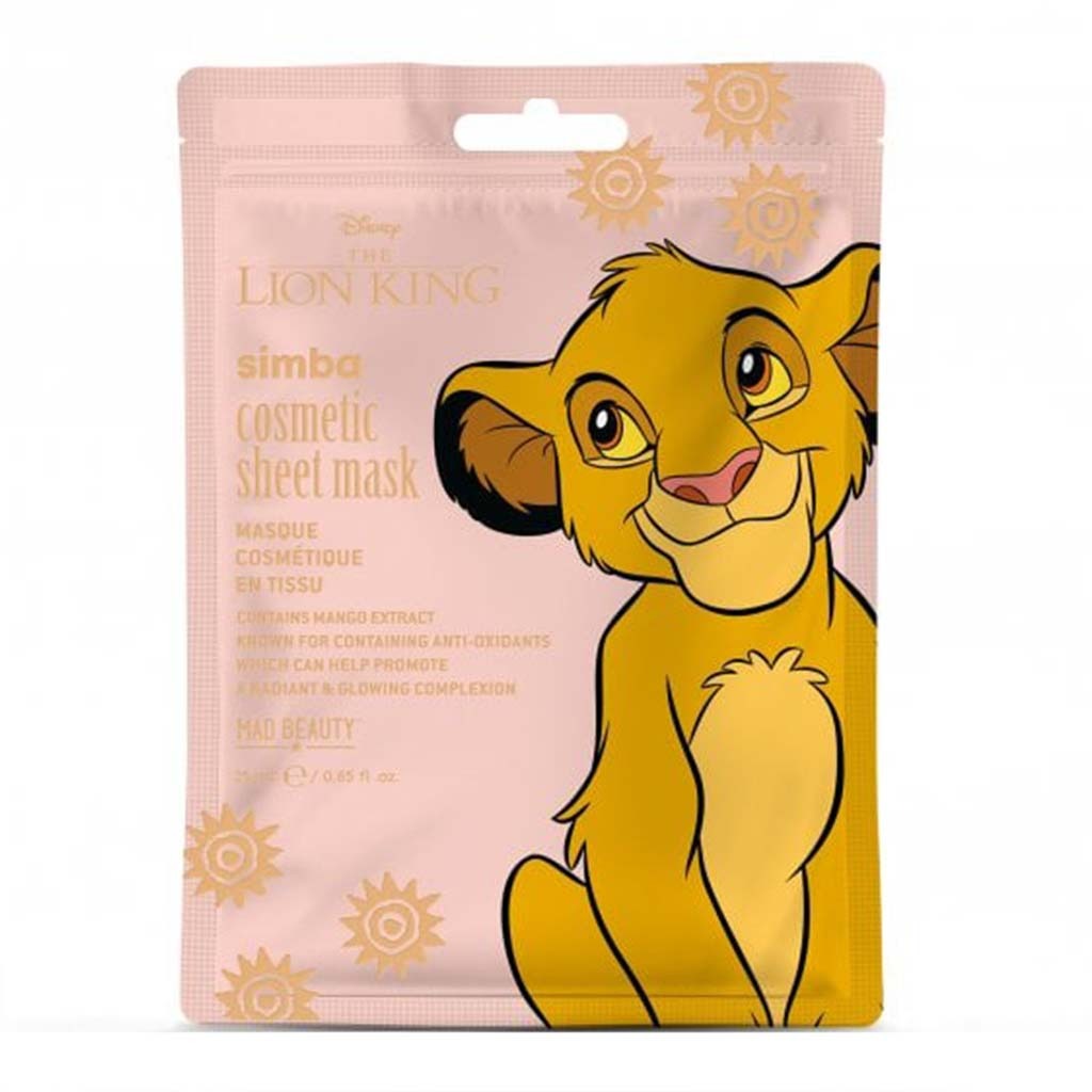 Mad Beauty Disney The Lion King Simba Cosmetic Face Sheet Mask With Mango Extract 25ml