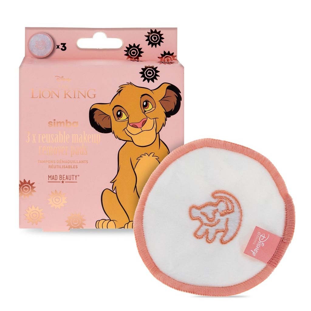 Mad Beauty Disney The Lion King Simba Reusable Makeup Remover Pads, Pack of 3’s