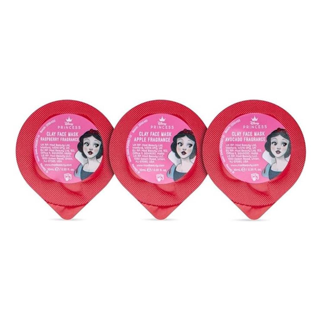 Mad Beauty Disney Snow White Clay Face Mask 10ml, Pack of 3's