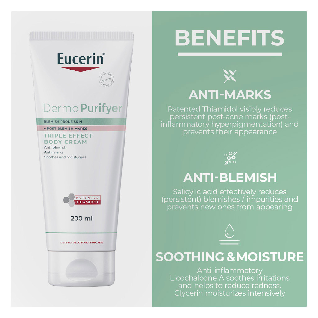 Eucerin DermoPurifyer Triple Effect Body Cream 200ml