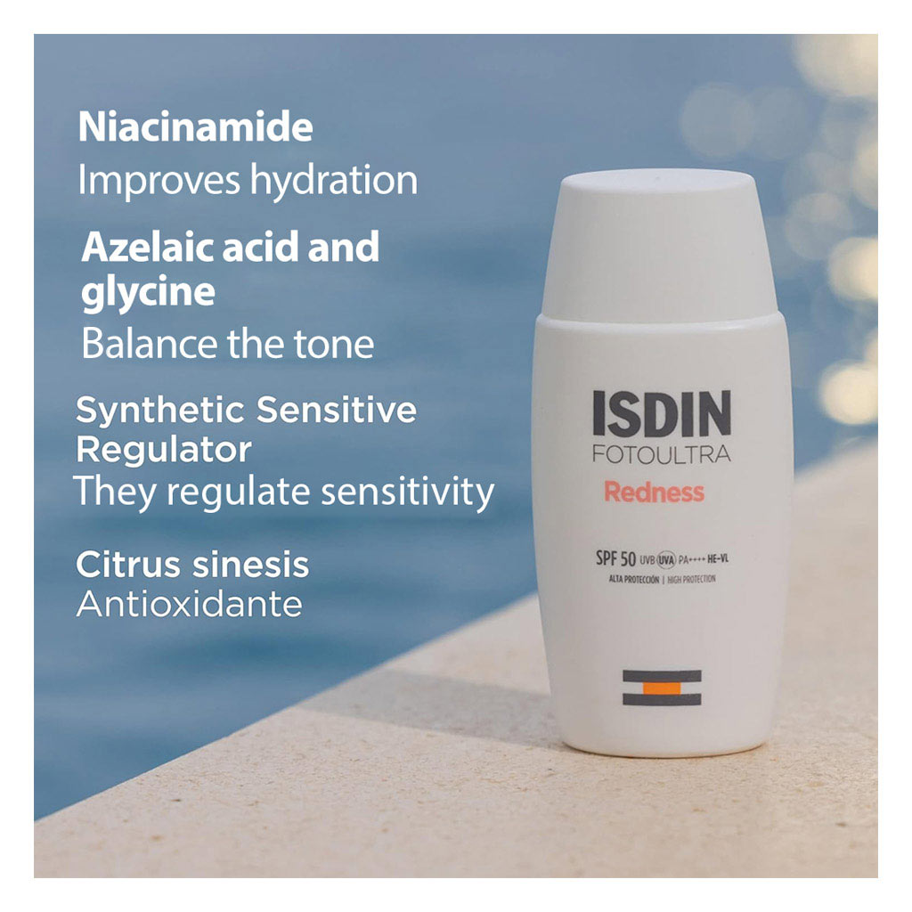 Isdin Fotoultra Redness SPF50 & PA++++ Sunscreen For Sensitive Skin 50ml