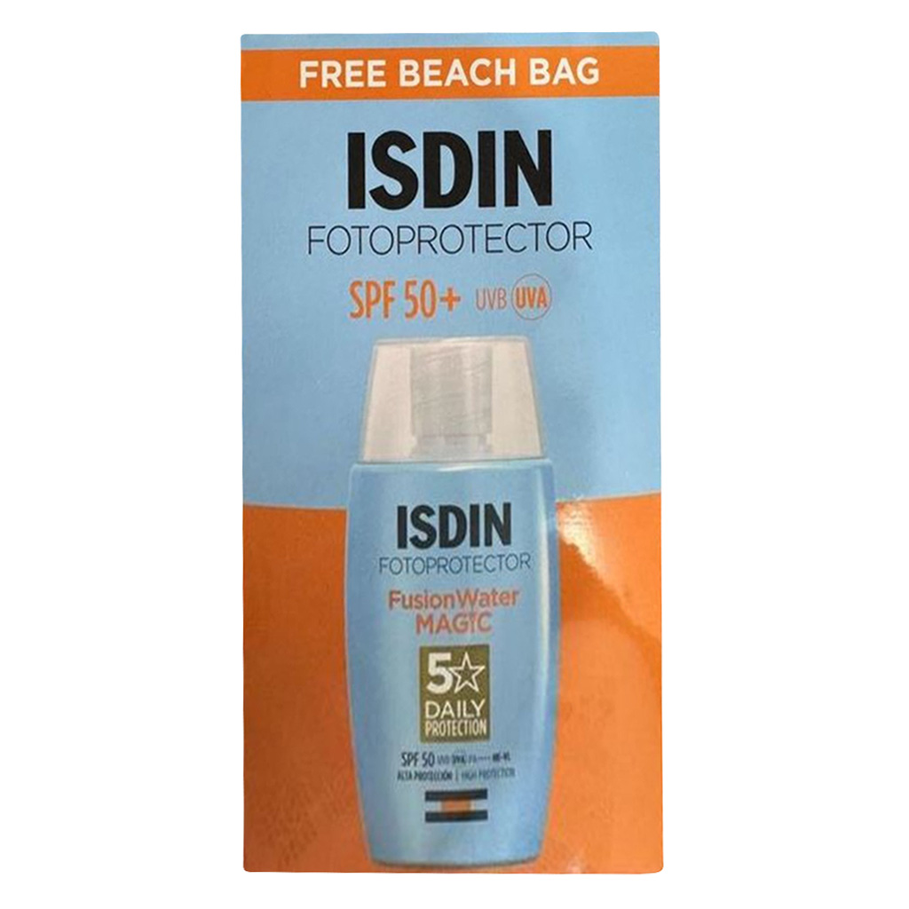 Isdin Fotoprotector Fusion Water Magic SPF50 Sunscreen 50ml + Beach Bag - PROMO Pack
