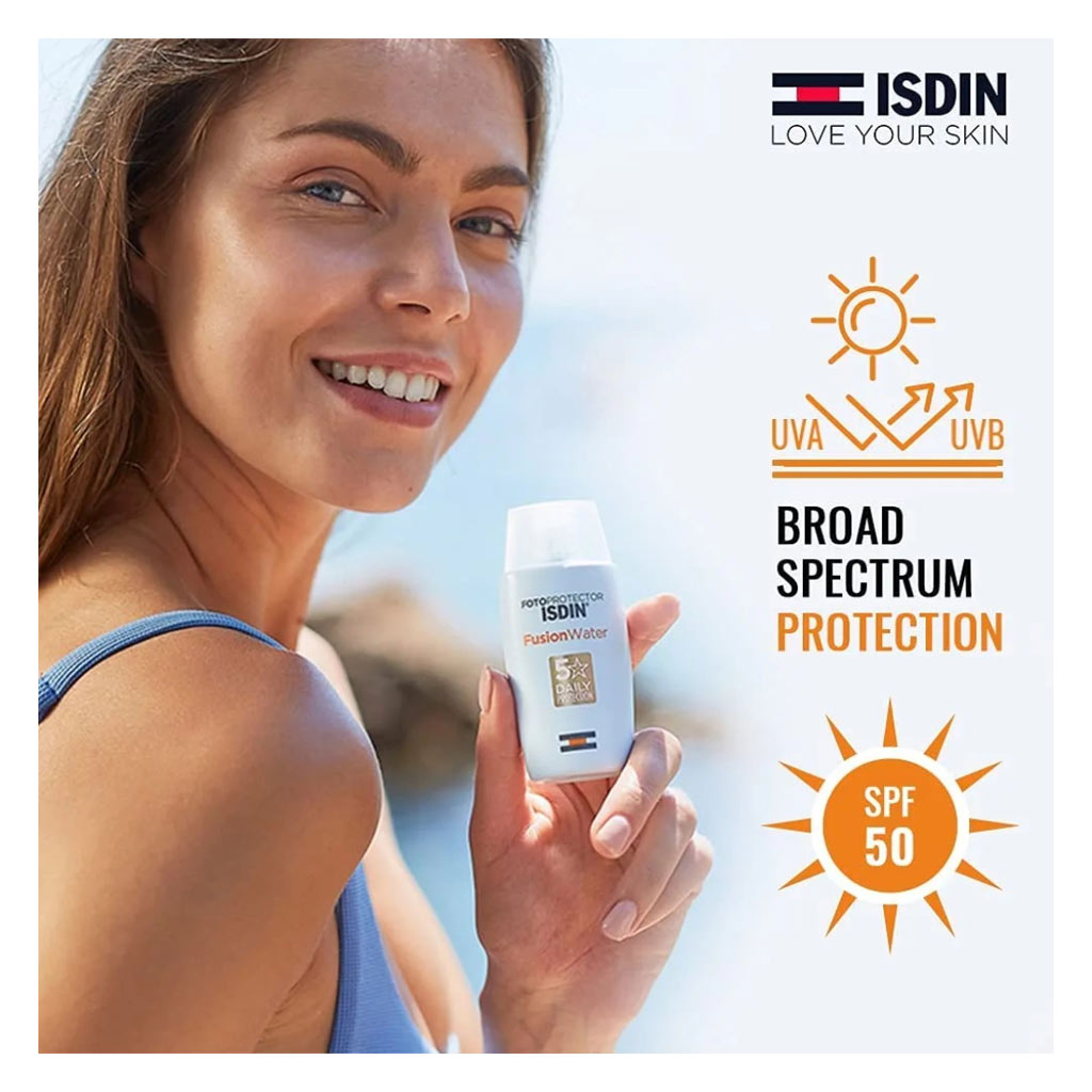 Isdin Fotoprotector Fusion Water Magic SPF50 Sunscreen 50ml + Beach Bag - PROMO Pack