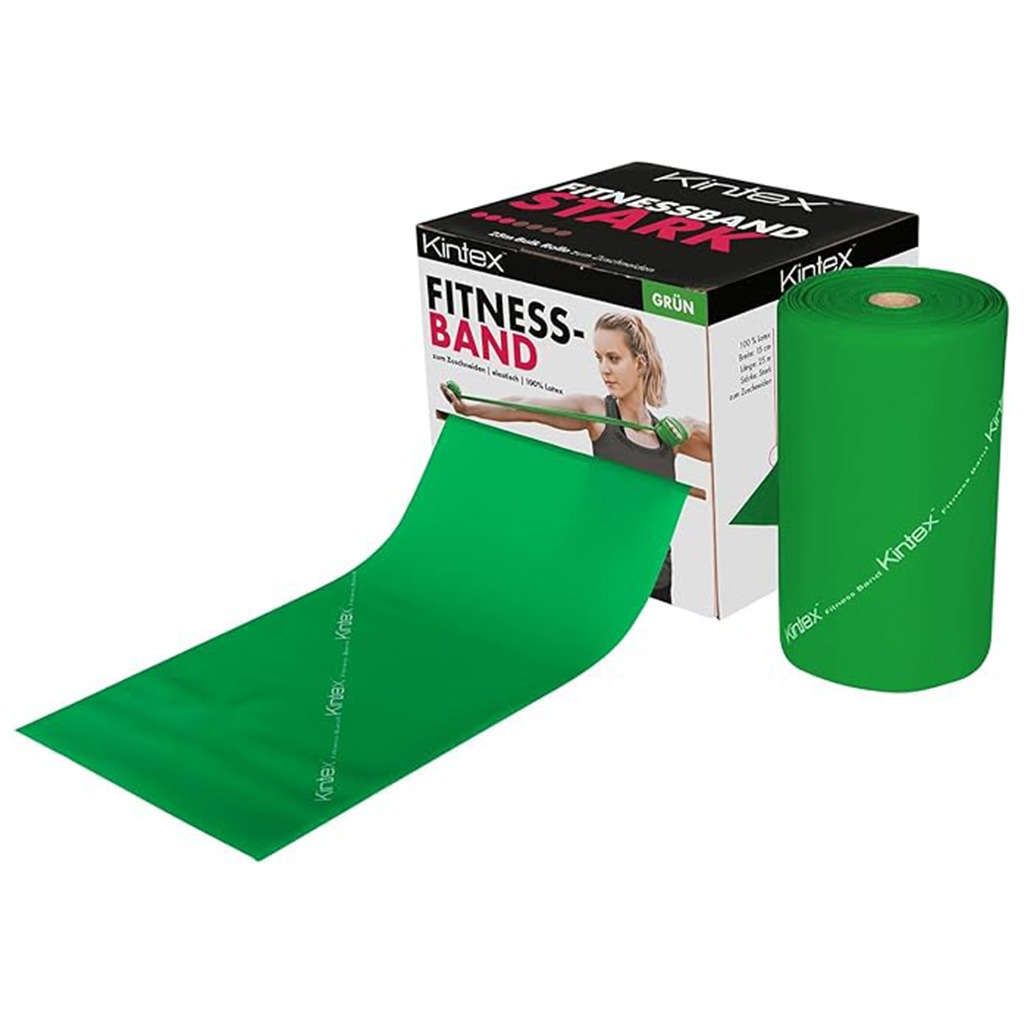 Kintex Fitness Elastic Band Roll 25m - Green Color