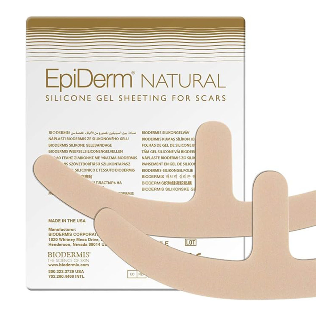 Biodermis EpiDerm Mastopexy Natural Silicone Gel Sheet For Scars, Size 32 * 9.6cm - 1 Pair