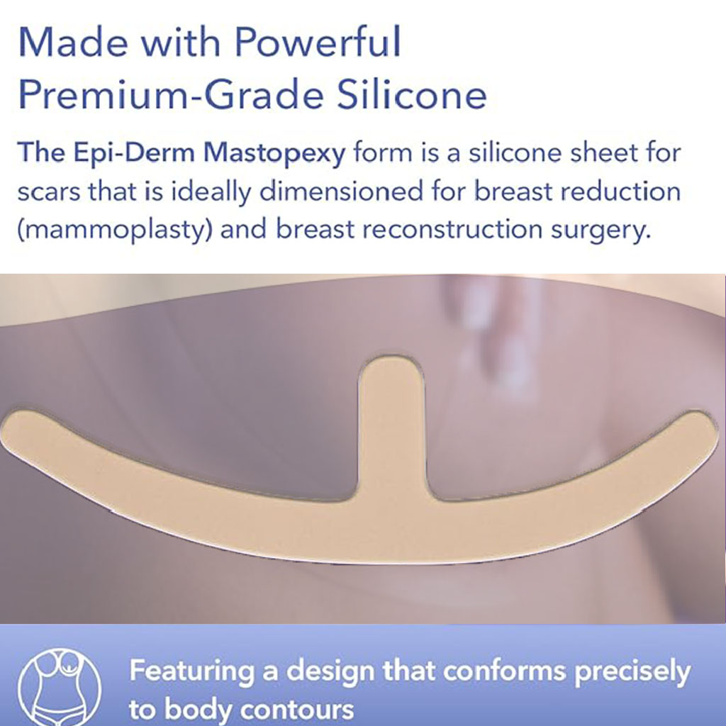 Biodermis EpiDerm Mastopexy Natural Silicone Gel Sheet For Scars, Size 32 * 9.6cm - 1 Pair
