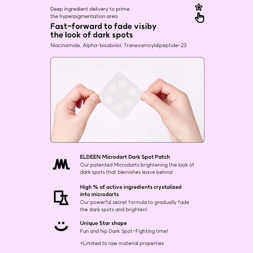 Eldeen Good Bye Dark Spots Microdart Dark Spot Patch, Pack of 6’s