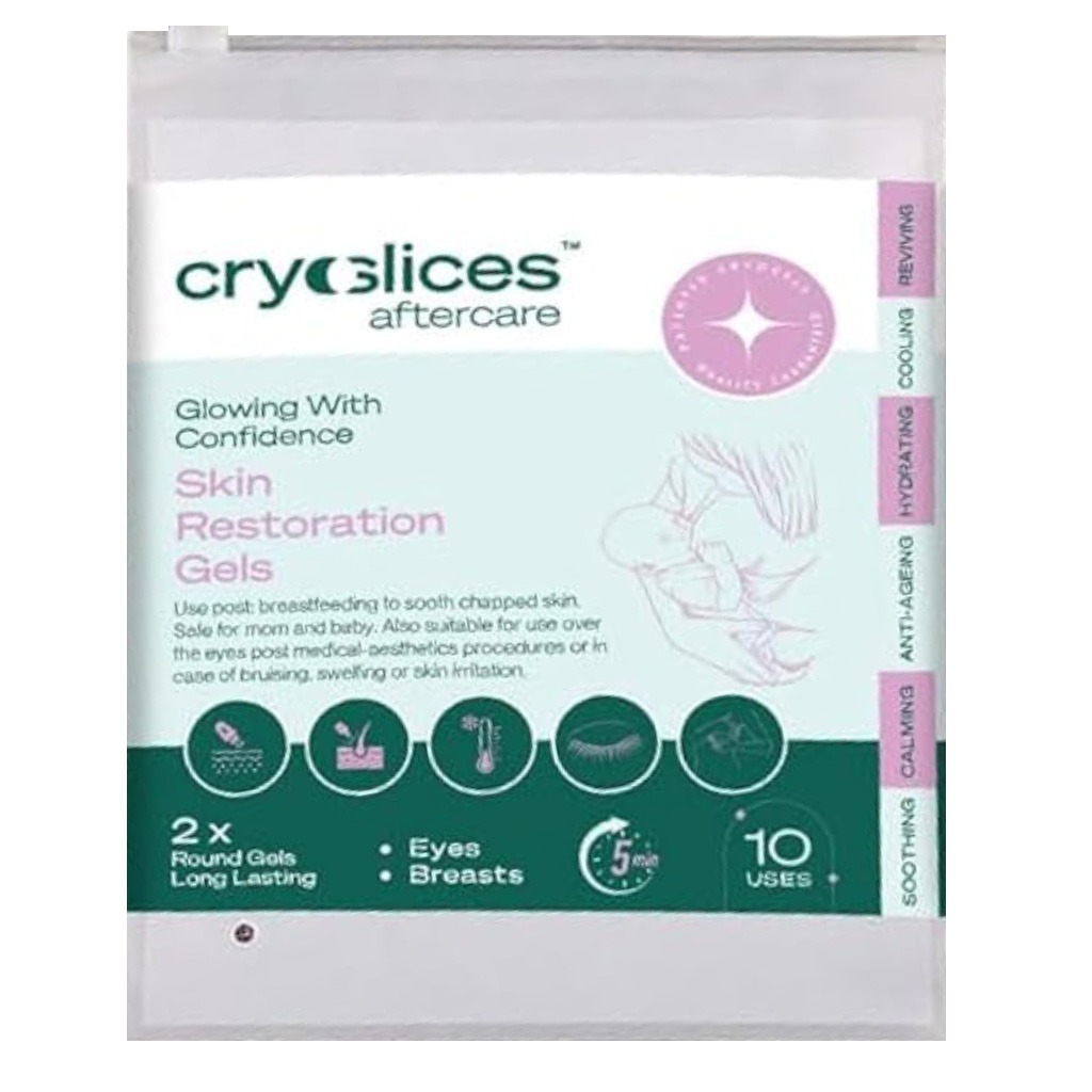 Cryoslices Aftercare Skin Restoration Gel Multiuse Mask For Eyes & Breast, Pack of 2’s