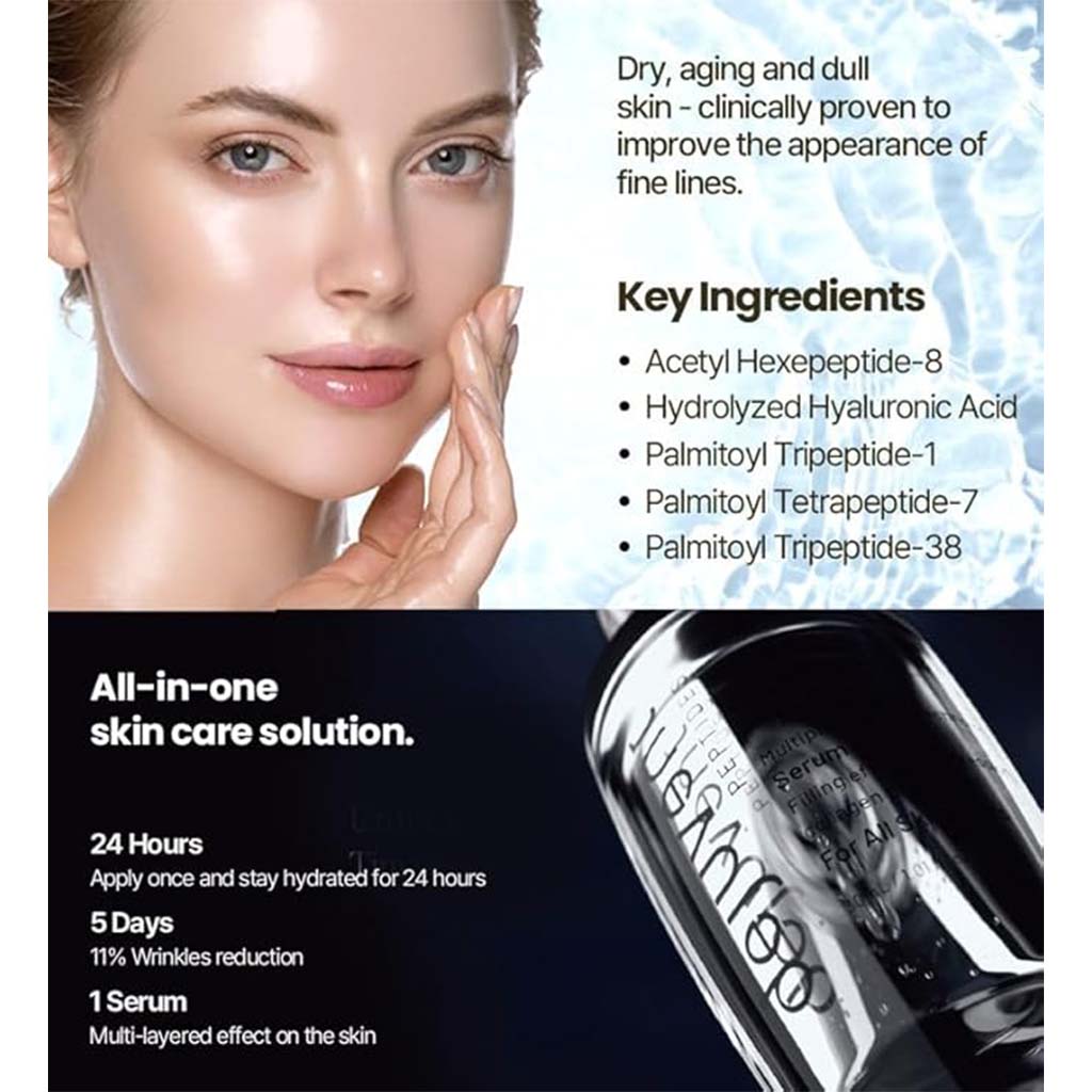 Dejuvent Peptides Hydration Full Face Serum For All Skin Types 30ml