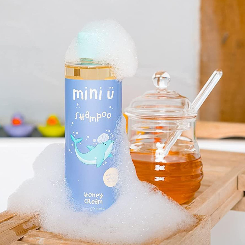 Mini U Honey Cream Baby Hair Shampoo With Wheat Protein 250ml