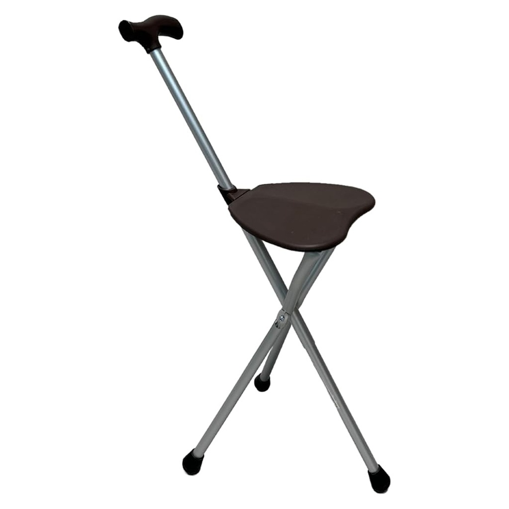Novamed Walking Stick With 3 Legs & Seat 9402L For Mobility Support 
