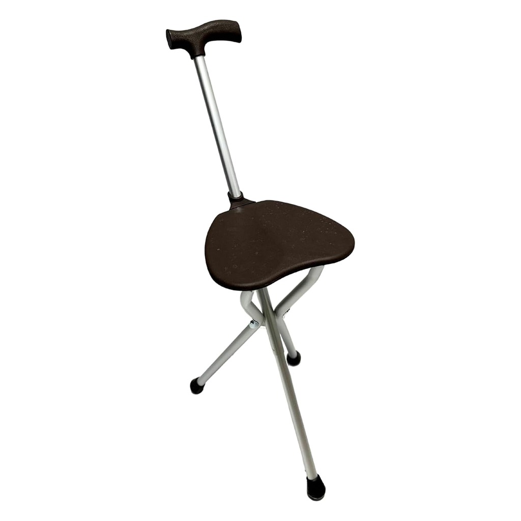 Novamed Walking Stick With 3 Legs & Seat 9402L For Mobility Support 