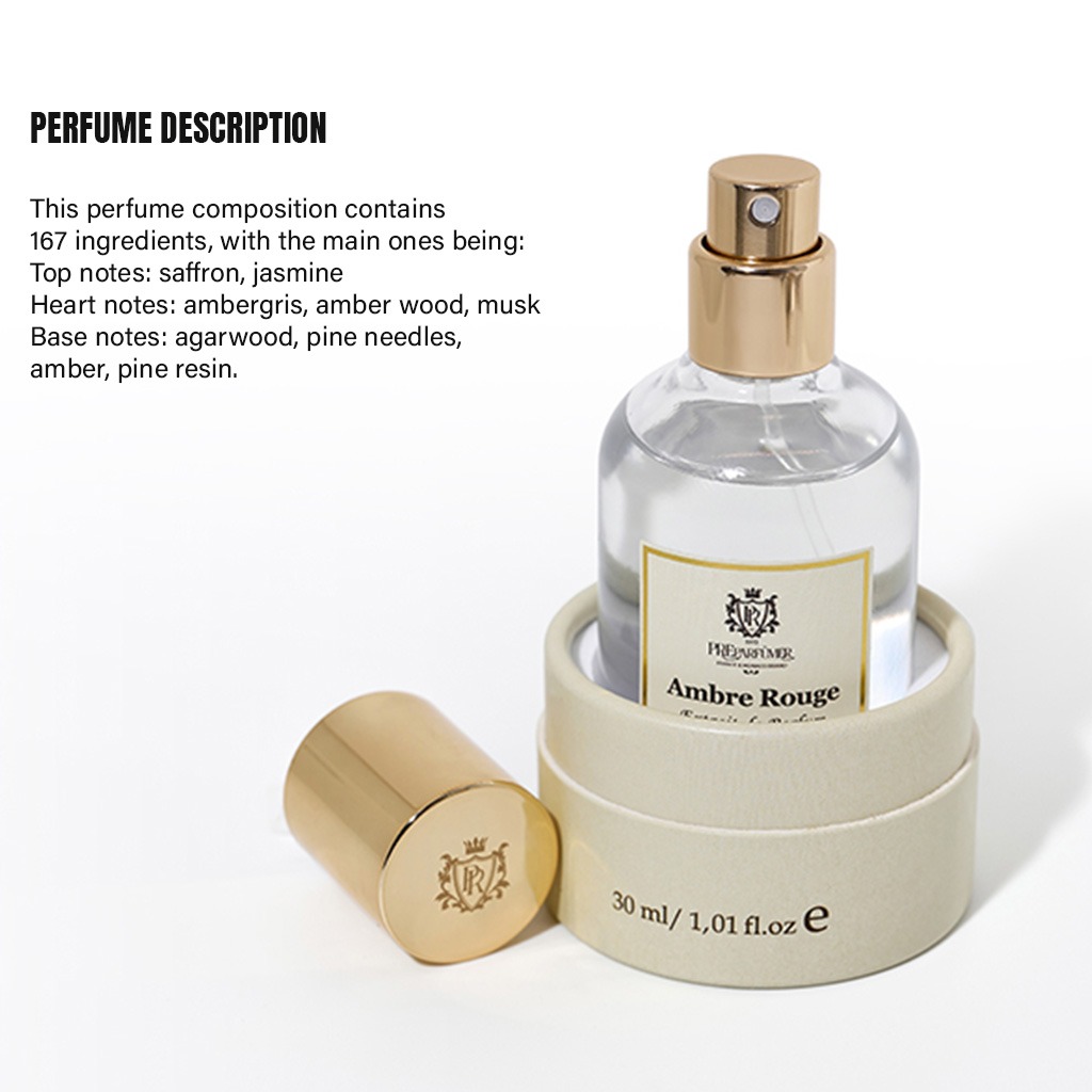 Preparfumer Ambre Rouge Perfume - Floral Oriental Luxury Fragrance For Women 30ml