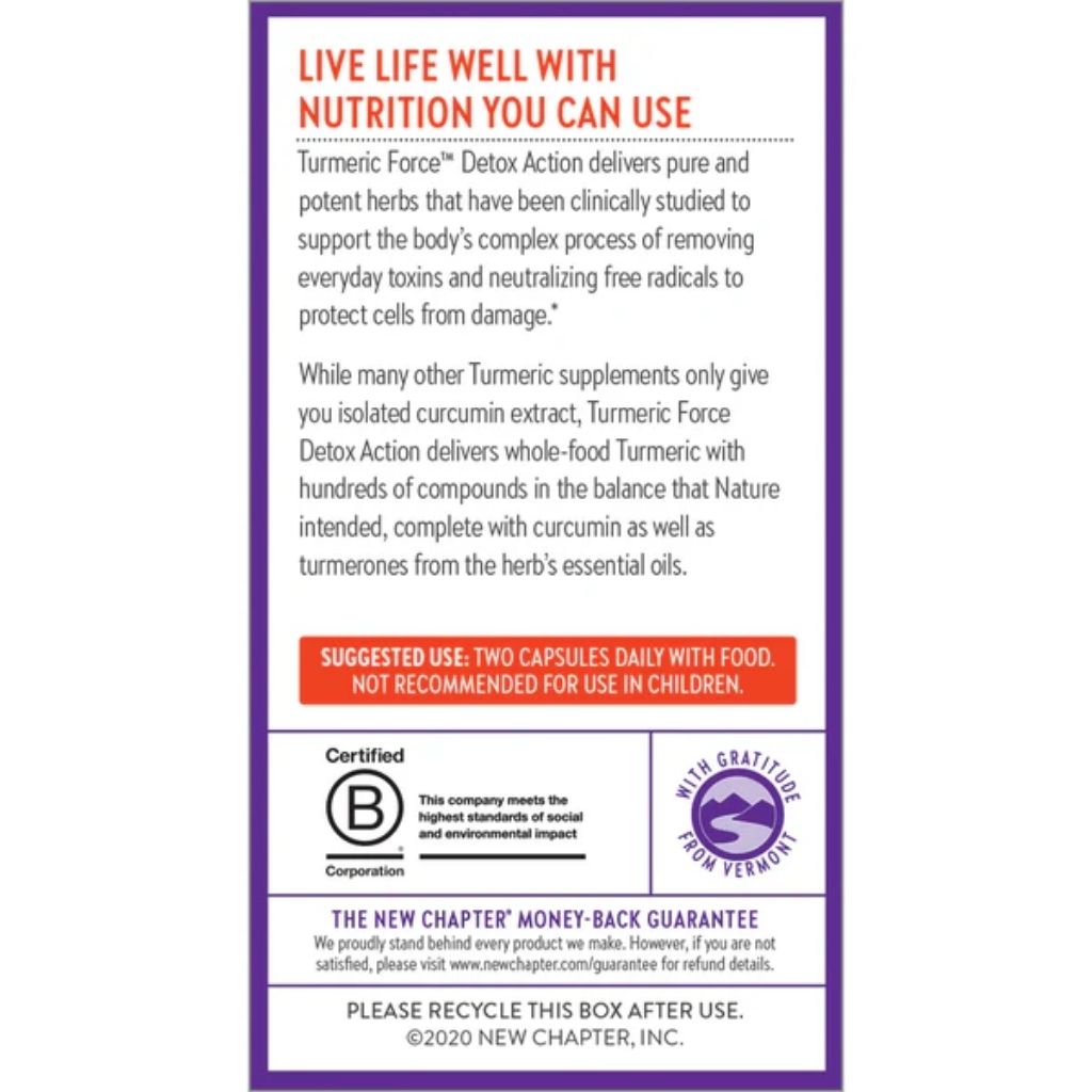 New Chapter Turmeric Force Supplement Capsules, Pack of 30's