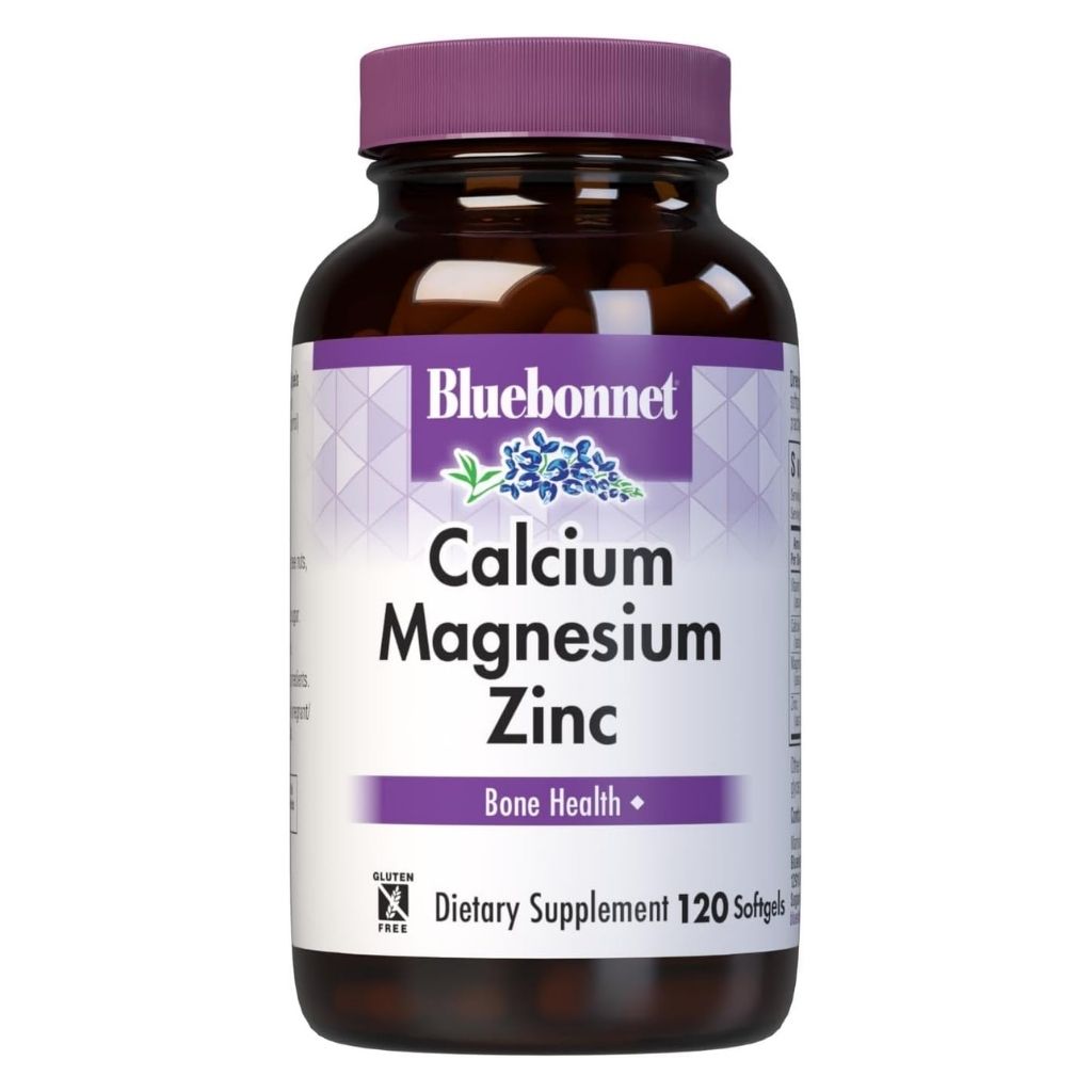 Bluebonnet Calcium, Magnesium, Zinc, Vitamin D Supplement Softgels, Pack of 120's