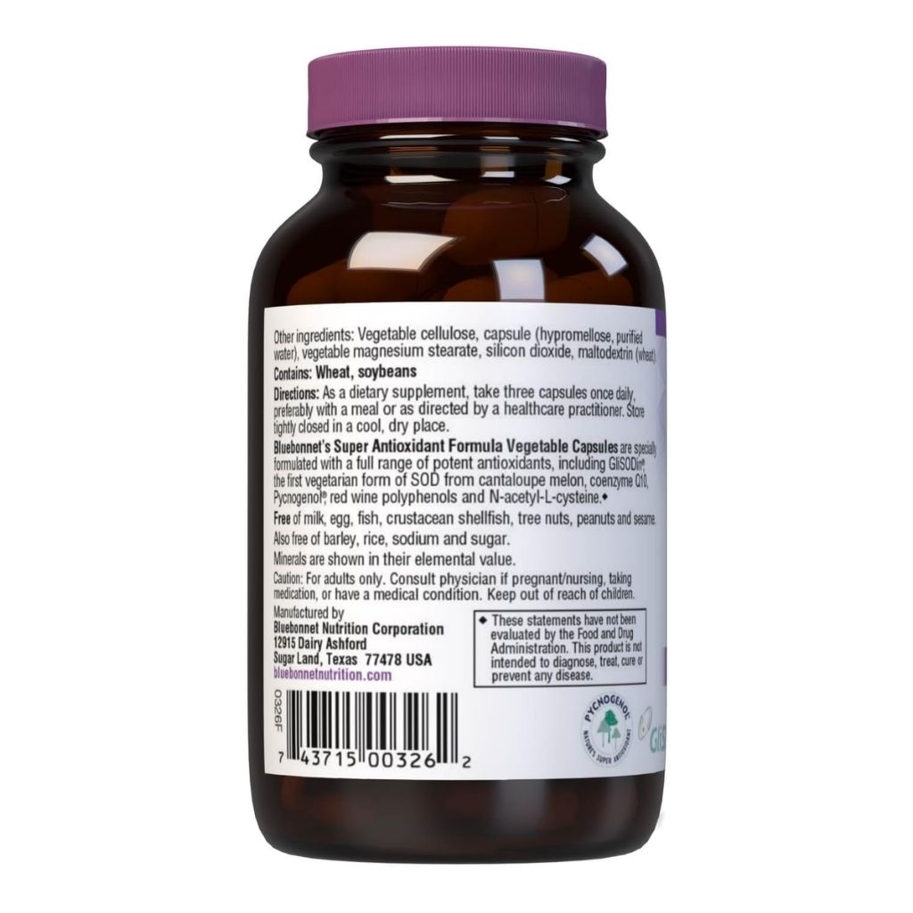 Bluebonnet Super Antioxidant Formula Capsules, Pack of 60's