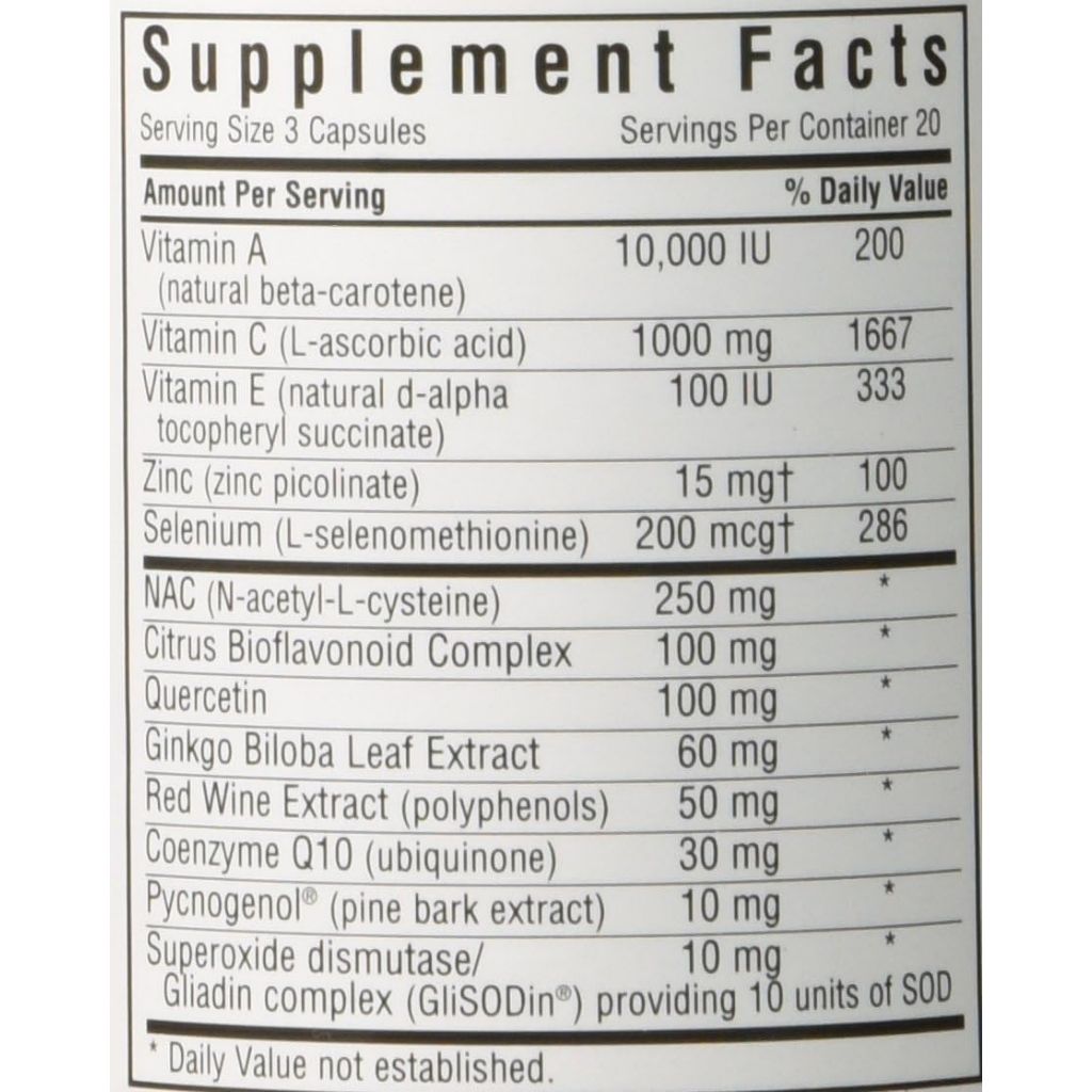 Bluebonnet Super Antioxidant Formula Capsules, Pack of 60's