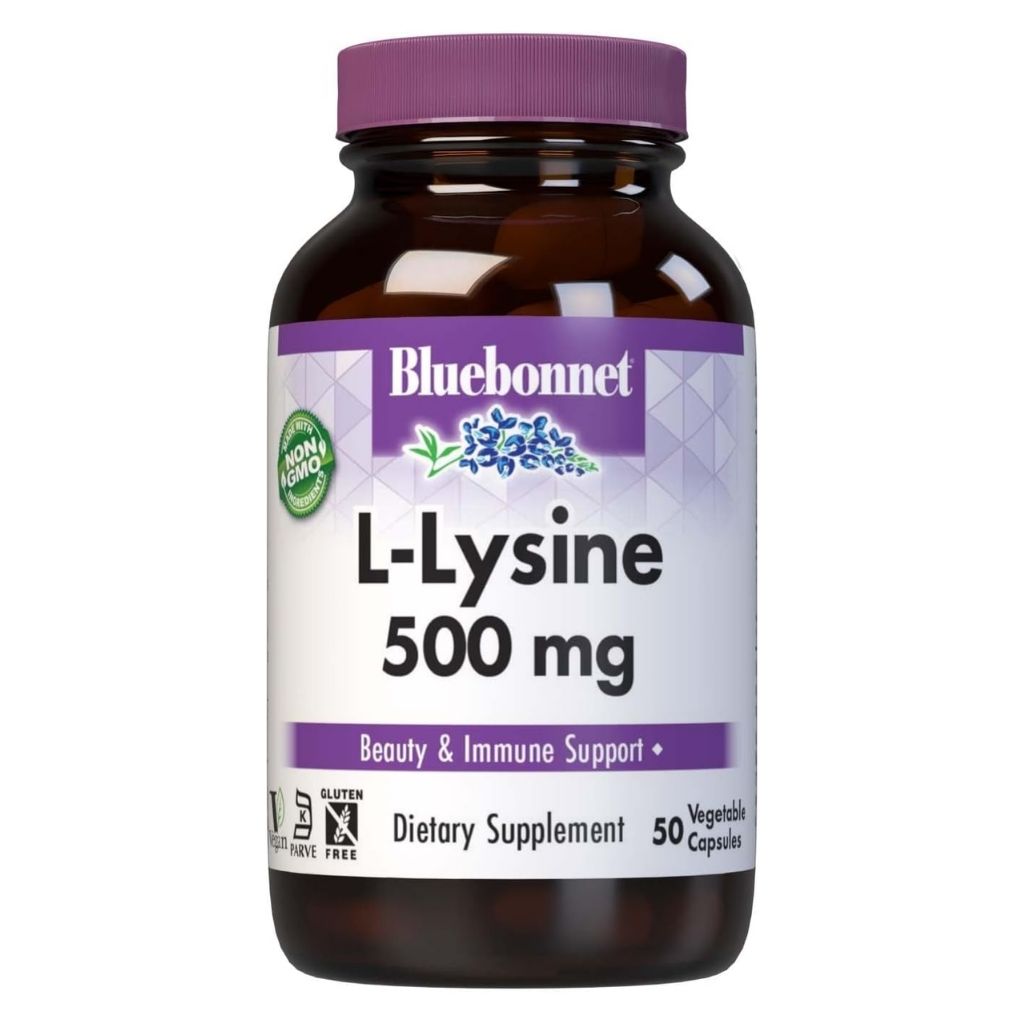 Bluebonnet L-Lysine 500mg Supplement Capsules, Pack of 50's