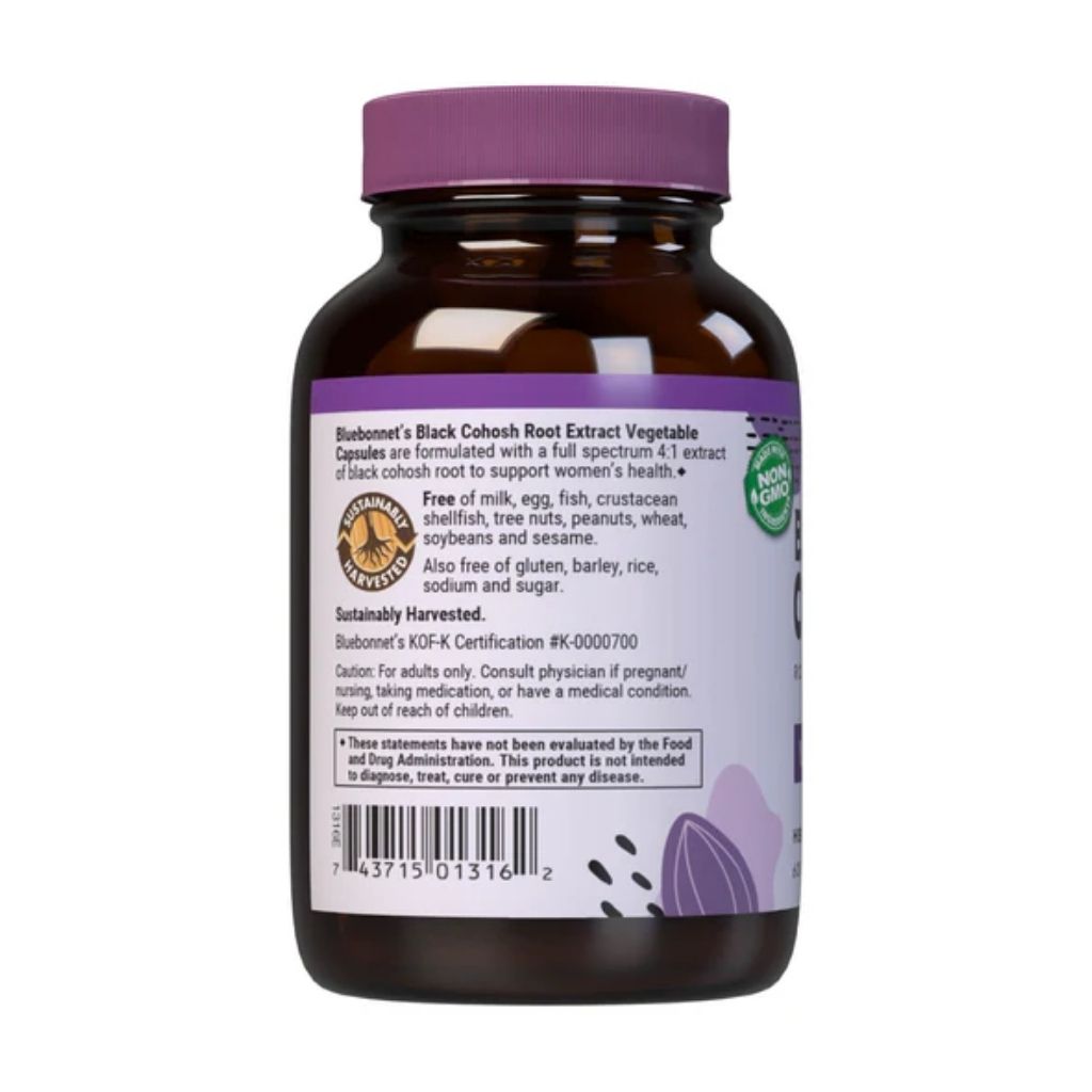 Bluebonnet Black Cohosh Women's Supplement Capsules, Pack of 60's