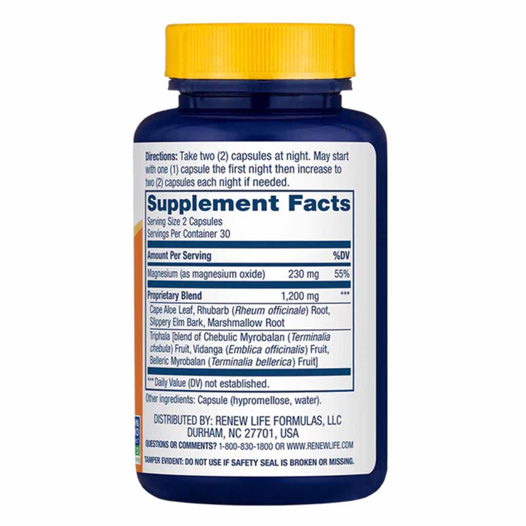 Renew Life Cleanse More - Herbal & Mineral Overnight Cleanse Formula Capsules, Pack of 60's