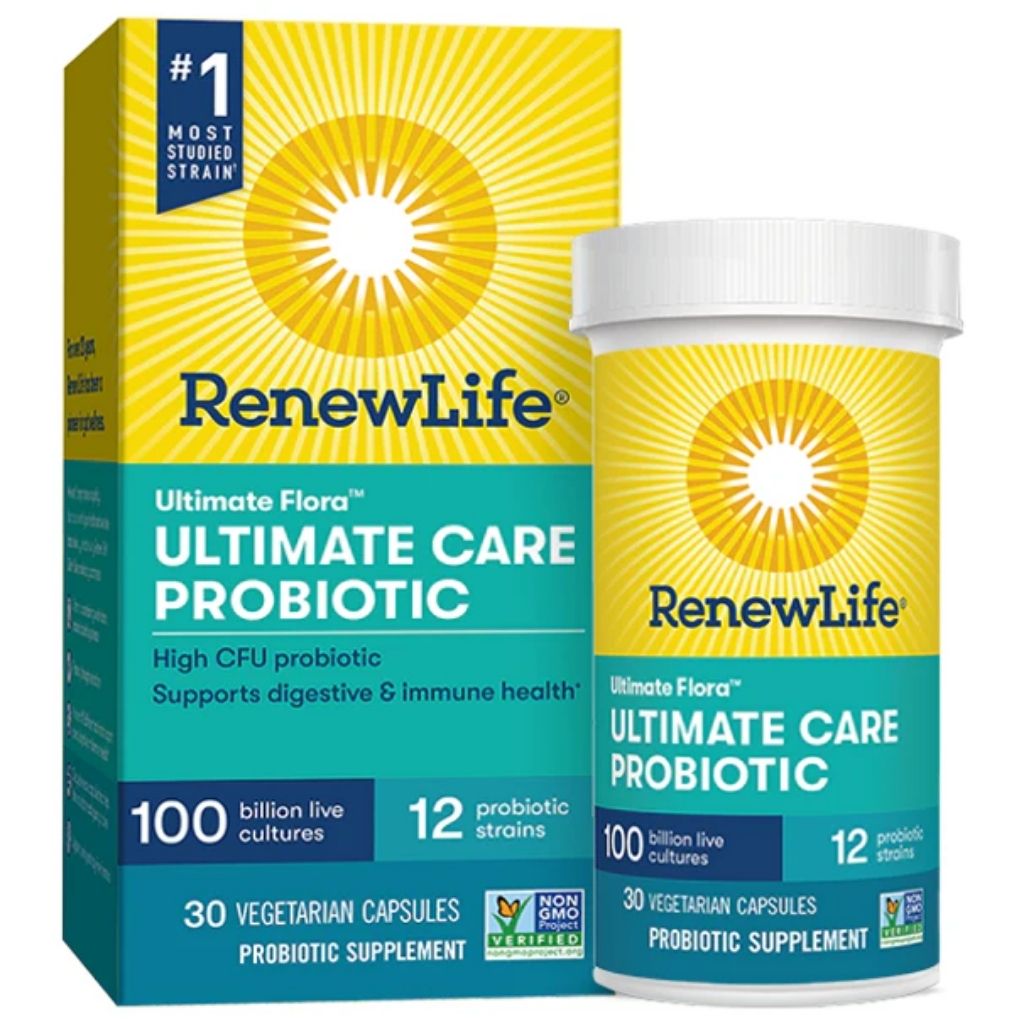Renew Life Ultimate Flora 100 Billion Ultimate Care Probiotic Capsules, Pack of 30's
