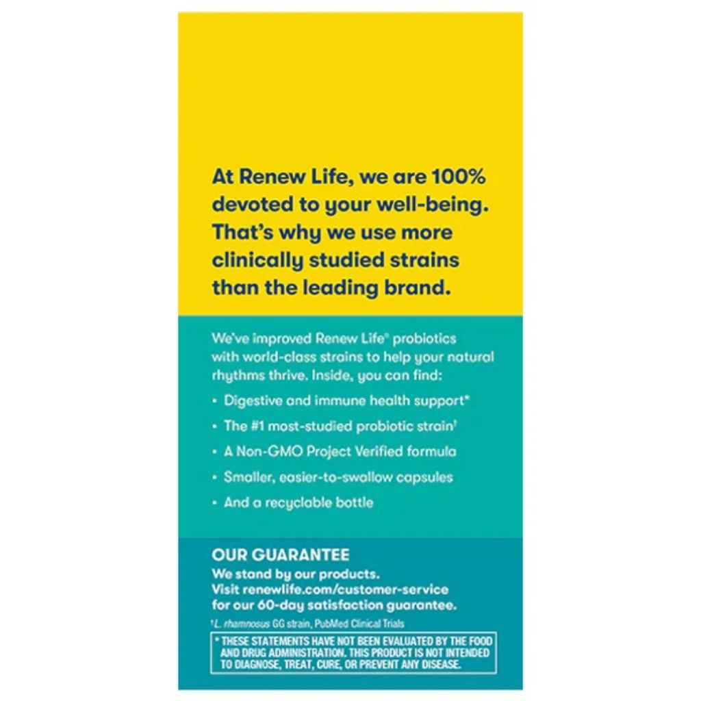 Renew Life Ultimate Flora 100 Billion Ultimate Care Probiotic Capsules, Pack of 30's