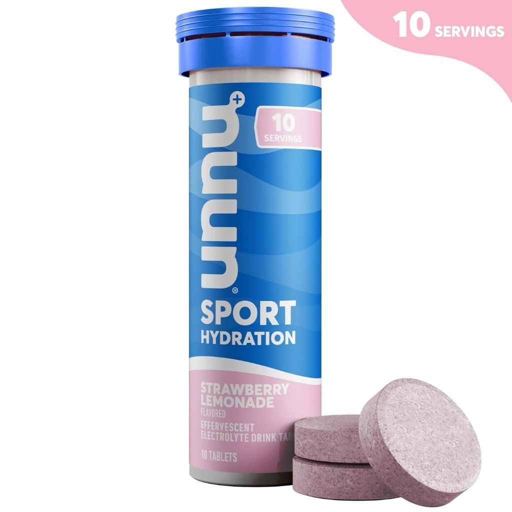 Nuun Sport Hydration Effervescent Electrolyte Tablets - Strawberry Lemonade Flavor, Pack of 10's
